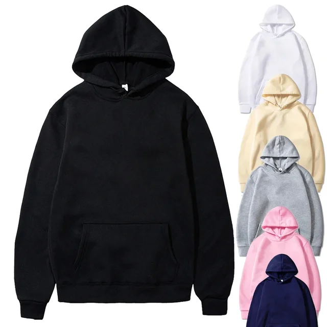 Men's Casual Hoodies Women's Fleece Warm Hoodies Spring Autumn Pullovers Fashion Black Multiple Colour Oversized Sweatshirts Top 1