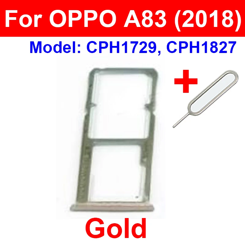 For OPPO A76 A77 A77s A78 4G 5G (2022) A83 (2018) SD Card Slot Adapter Sim Card Tray Holder Reader Replacement Repair Parts