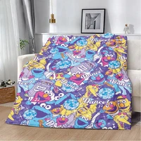 Cute Cartoon Sesame Street Printed Blanket Picnic Blankets Warm Blanket Soft and Comfortable Blanket Home Travel Birthday Gift 1
