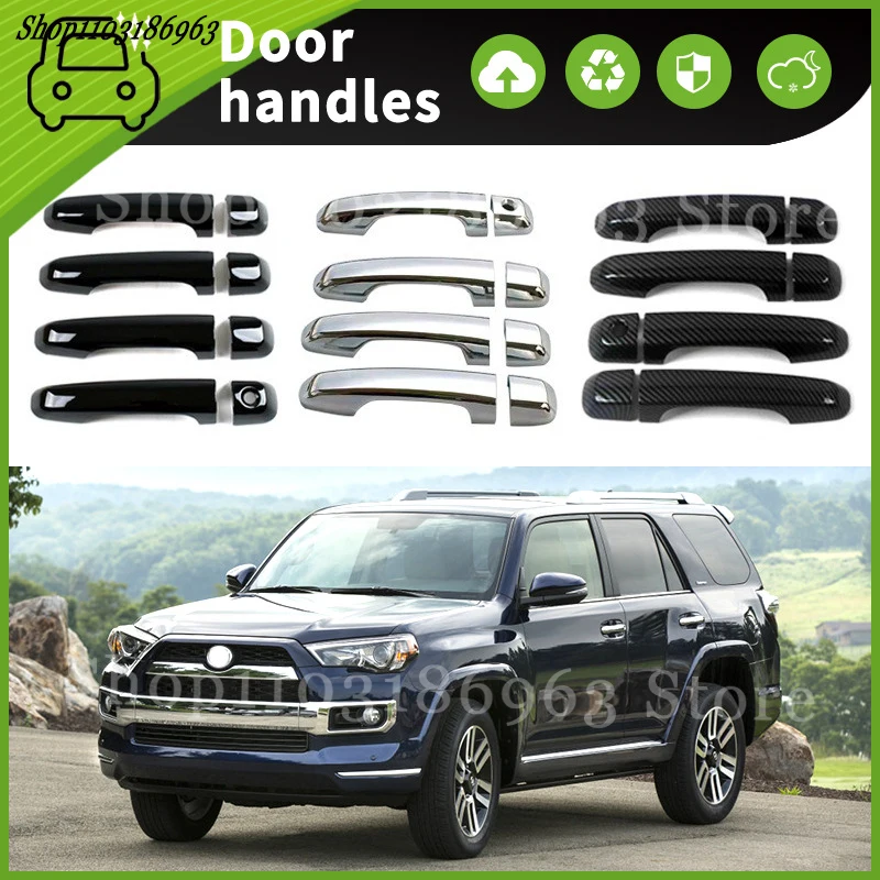 

For TOYOTA 4Runner N280 10-23 Gloss Black Chrome Car Door Handle Cover Trim Styling Accessories Car Stickers Auto Accessories