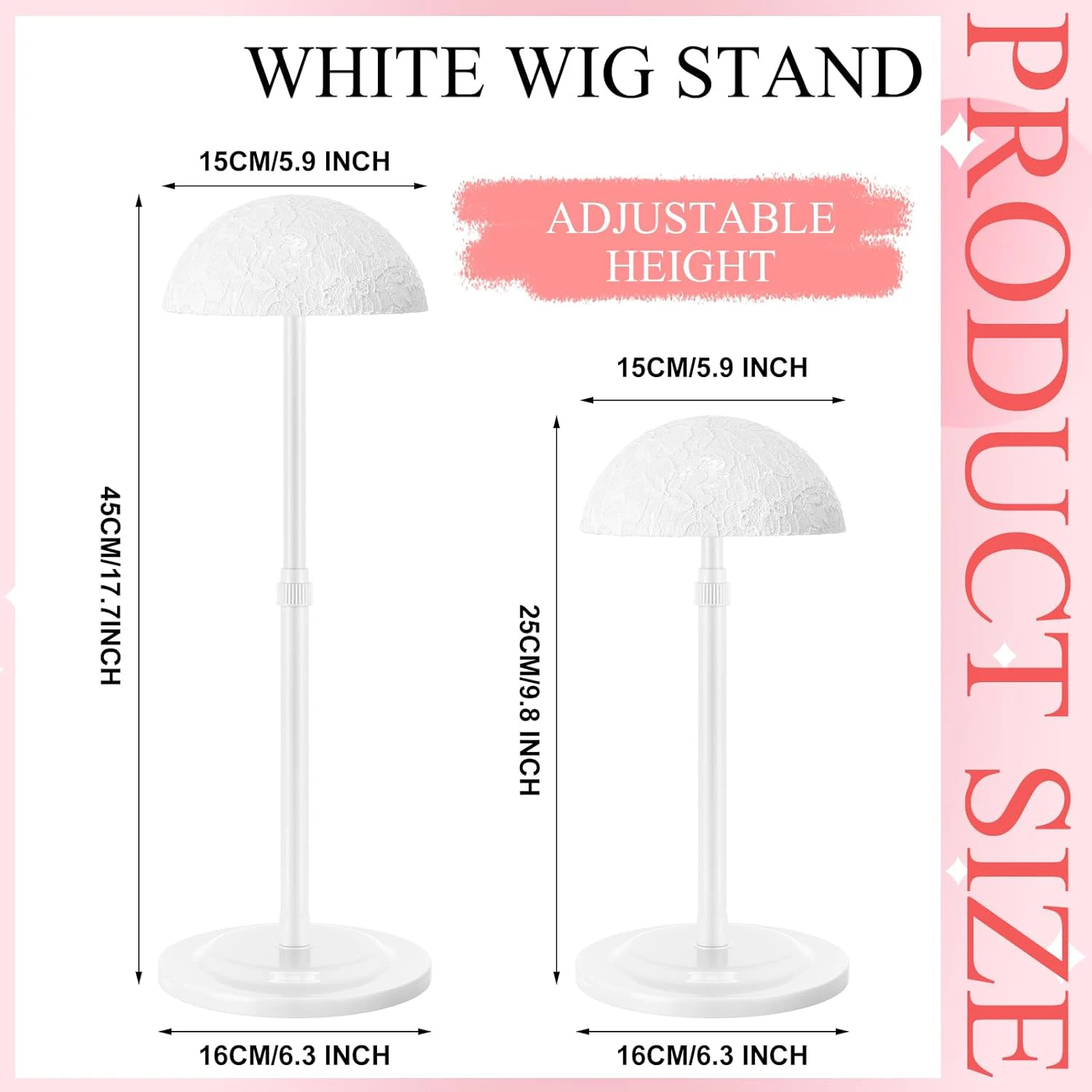 Adjustable Wig Stand For Styling And Display Unisex Adult Holder_voghion.com