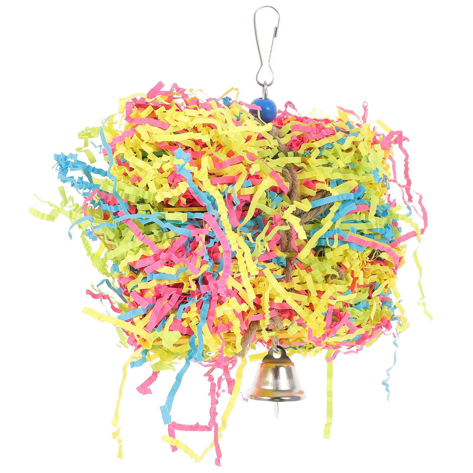 Parrot Toy Bird Toy Bird Cage Accessories Parrot Chewing Toy Parakeet Paper Budgie Cage Accessories Cockatiel Interesting Hanging Pet Plaything Grass Ball