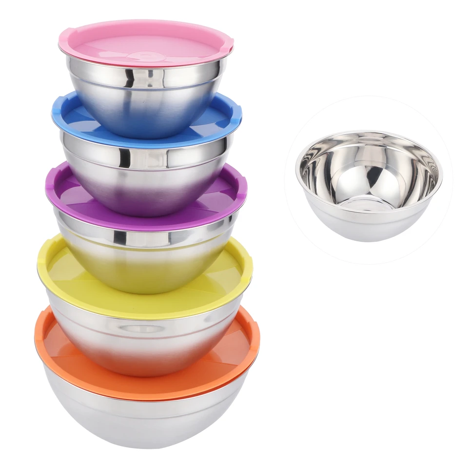 Stainless Steel Mixing Bowl Set with Lids