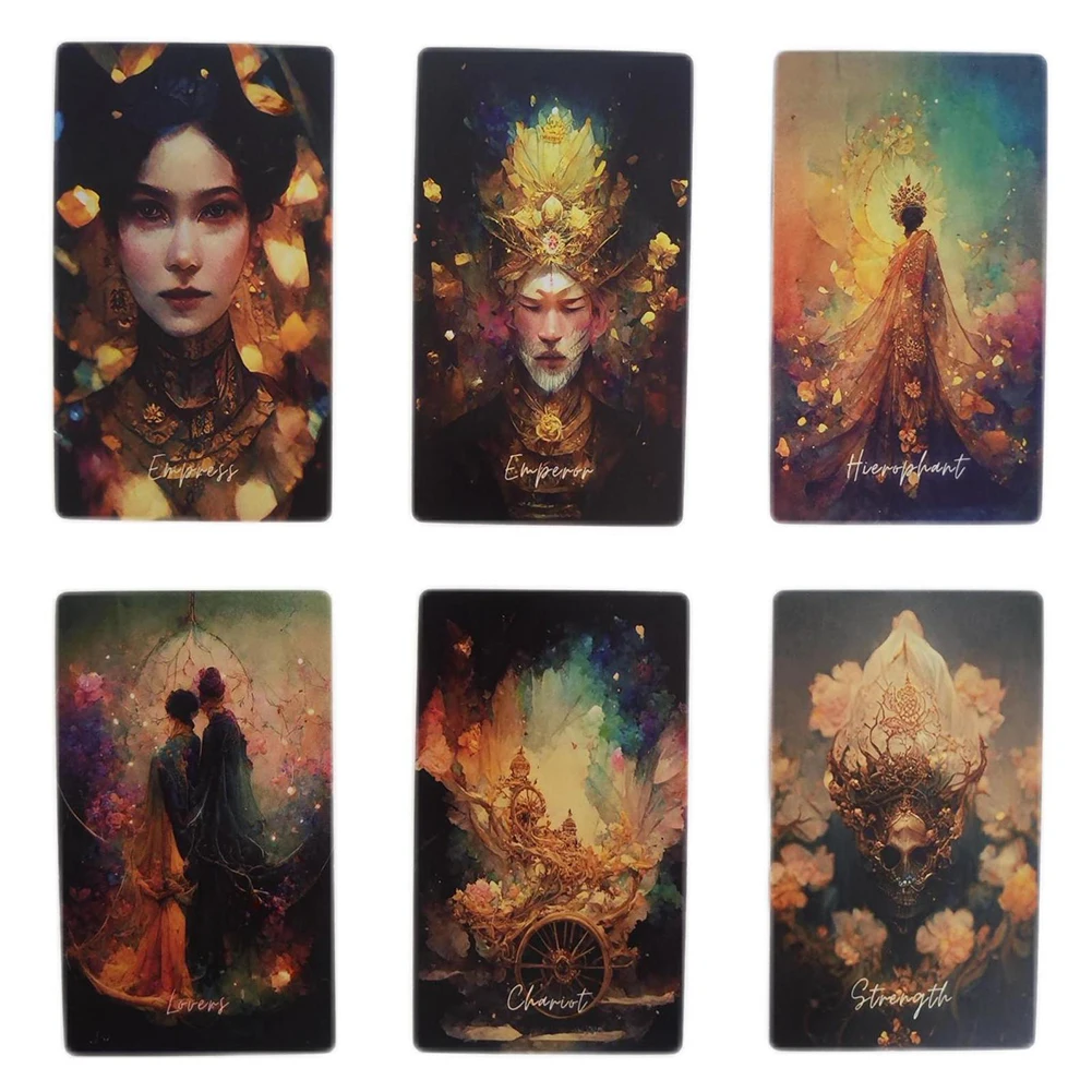 12x7cm Runic Oracle Cards Copperplate Paper English Tarot Cards Deck with Guidebook for Beginners Experts and Tarot Enthusiasts
