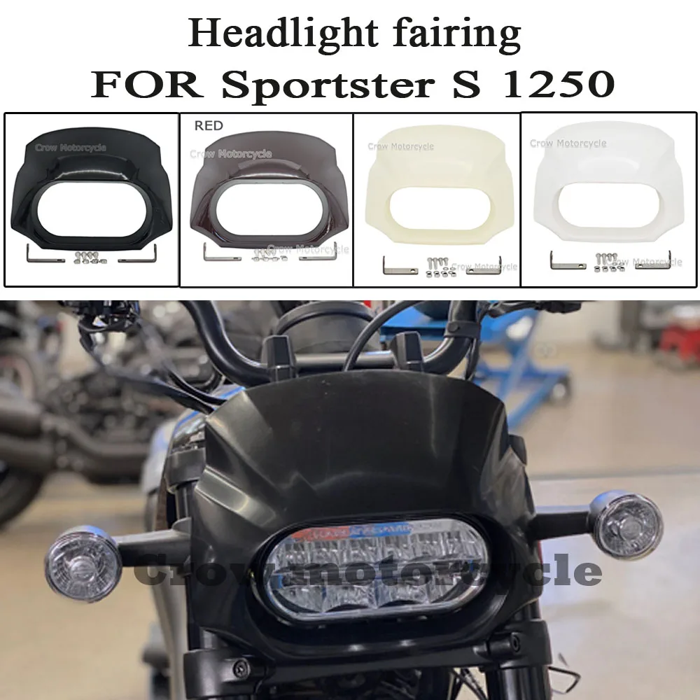 Per Sportster S 1250 Rh1250 Rh 1250 2021 2022 Nuova Moto Nero Bianco Scheinwerfer Maske Lampada Maschera