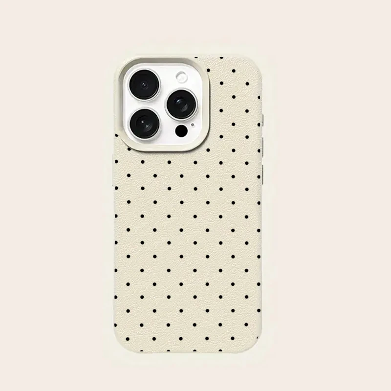Elegant Lychee Texture Wave Point Soft Phone Case Cover