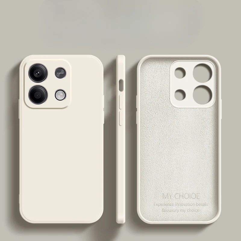 Custodia In Silicone Morbido Per Xiaomi Redmi Note 13 Pro Plus 5G – Cover Antiurto Sottile Aesthetic, Protezione Completa, Colore Bianco