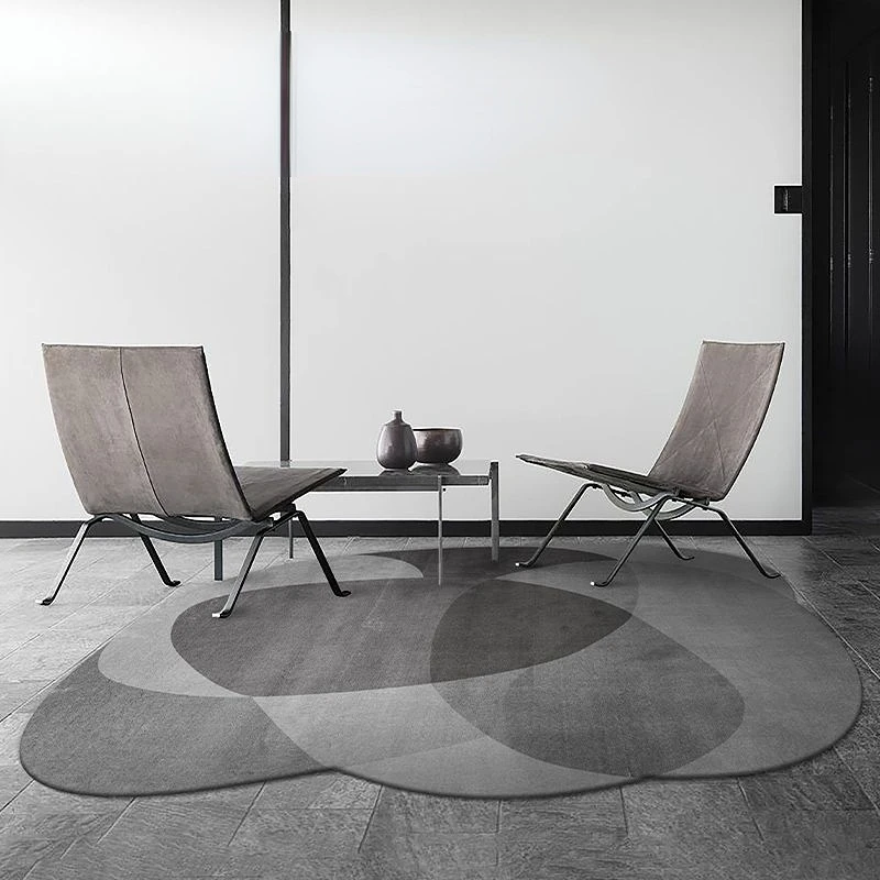 Irregular Living Room Decorative Carpet Simple Bedroom Geometric Mat Creative Model Room Non-slip Rug Household Sofa Casual Rugs 4