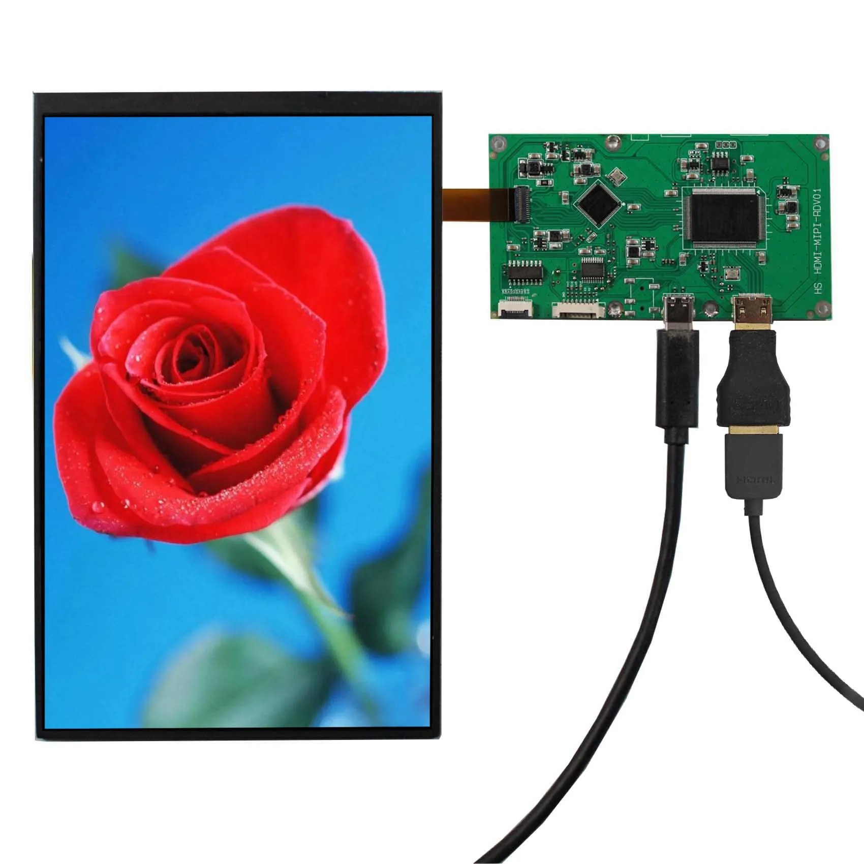 

7-дюймовый 800x1280 31 pin IPS MIPI ЖК-экран и мини HD MI Type C плата 350nit