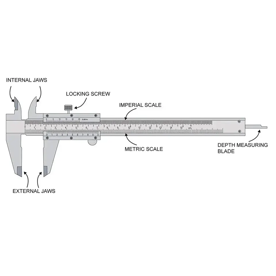 Stainless Steel Vernier Caliper 0-150mm Locking Screw Vernier Caliper Stainless Steel BeBosLook vernier caliper