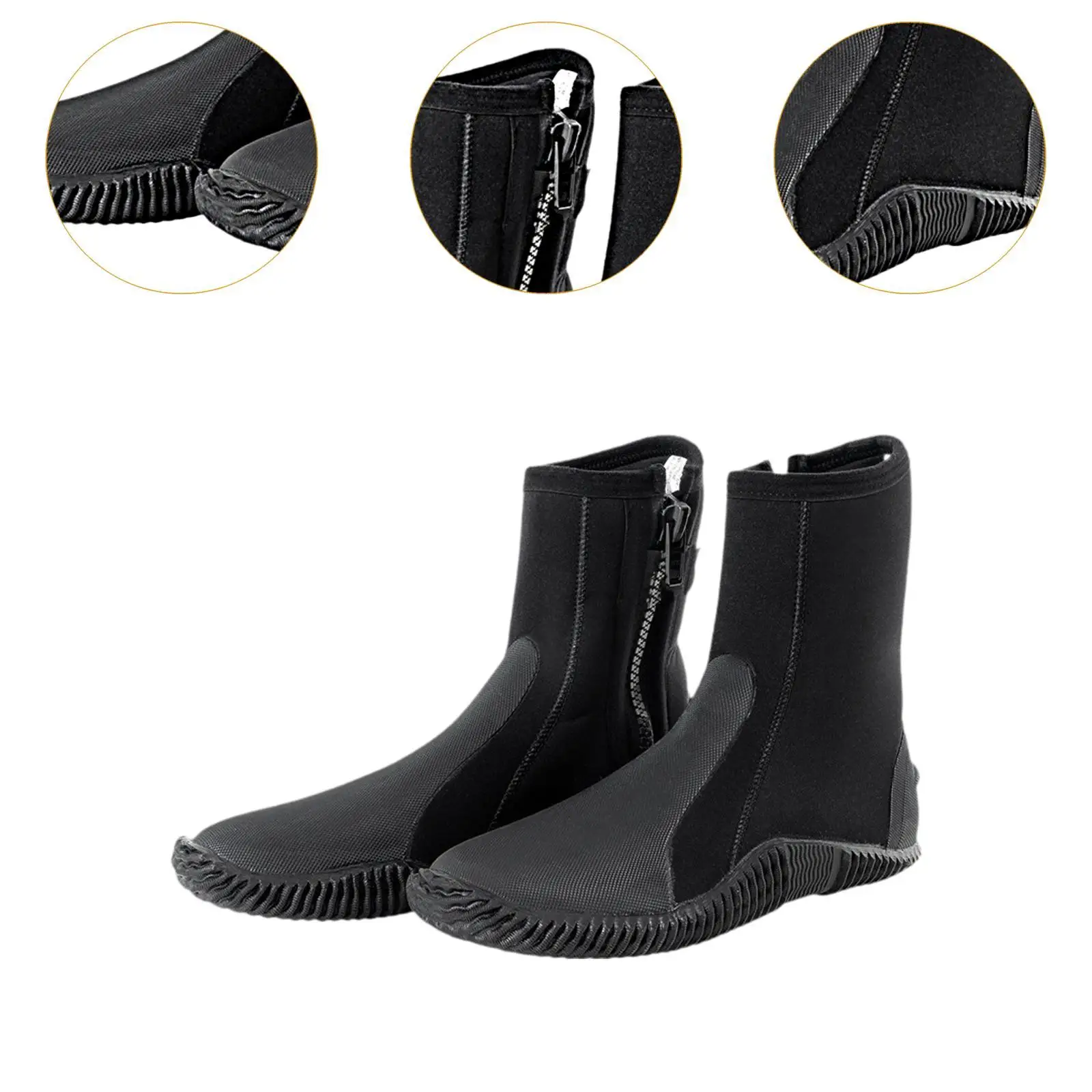 Neoprene Dive Boots 5mm Warm Multifunctional Lightweight Snorkeling Booties for