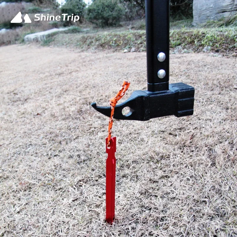 

5pcs Outdoor Aluminum AlloyTriangular Nail Tent Canopy Accessories Metal Beach Nail Reinforced 18cm Belt Rope Camping Tent Pegs