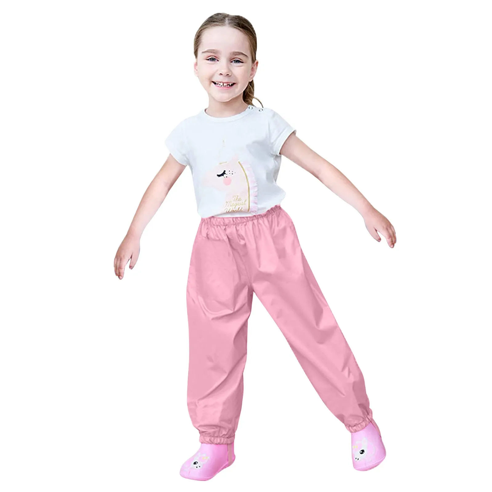 Kids Pants Girls Pants Boys Pants Waterproof Girl Pants Toddler Kids Boys Girls Rain Pants Windproof Mud Trousers Kids Clothes