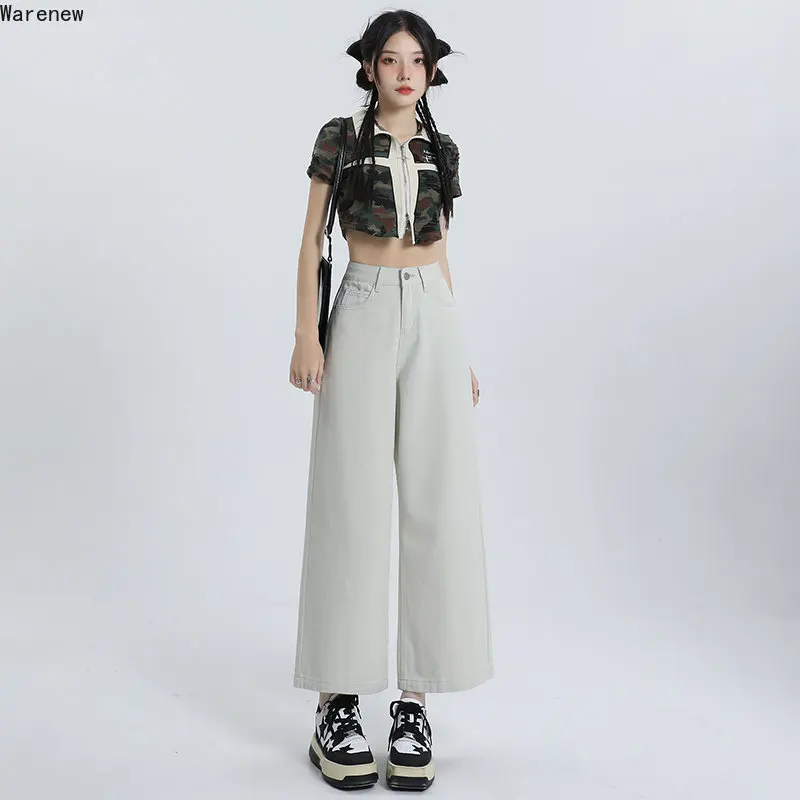 

Casual Loose Harajuku High Waist Vintage Jeans Pants Streetwear Style Women's Oversized Y2K Wide Leg Baggy Denim Trouser