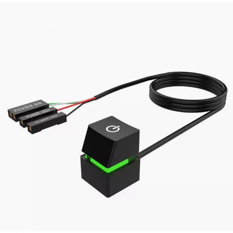Desktop Power Switch with Blue LED Lights and 1.8m Extension Cable
