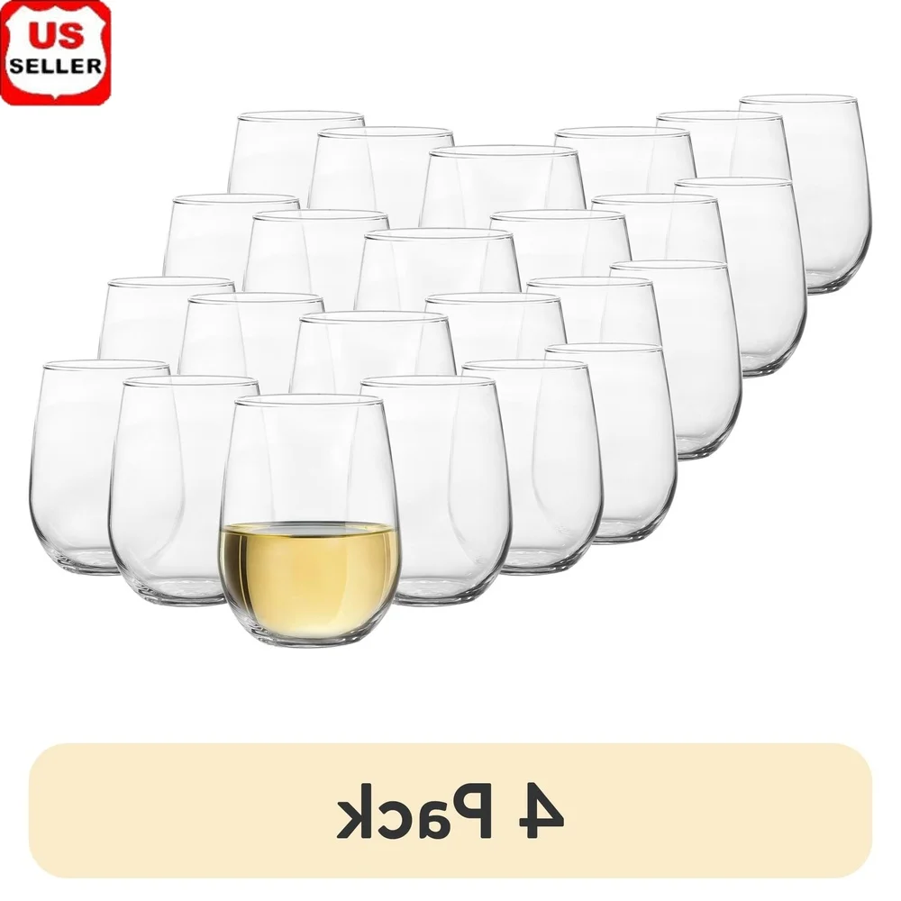 4 pack 17oz Stemless Wine Glass 1