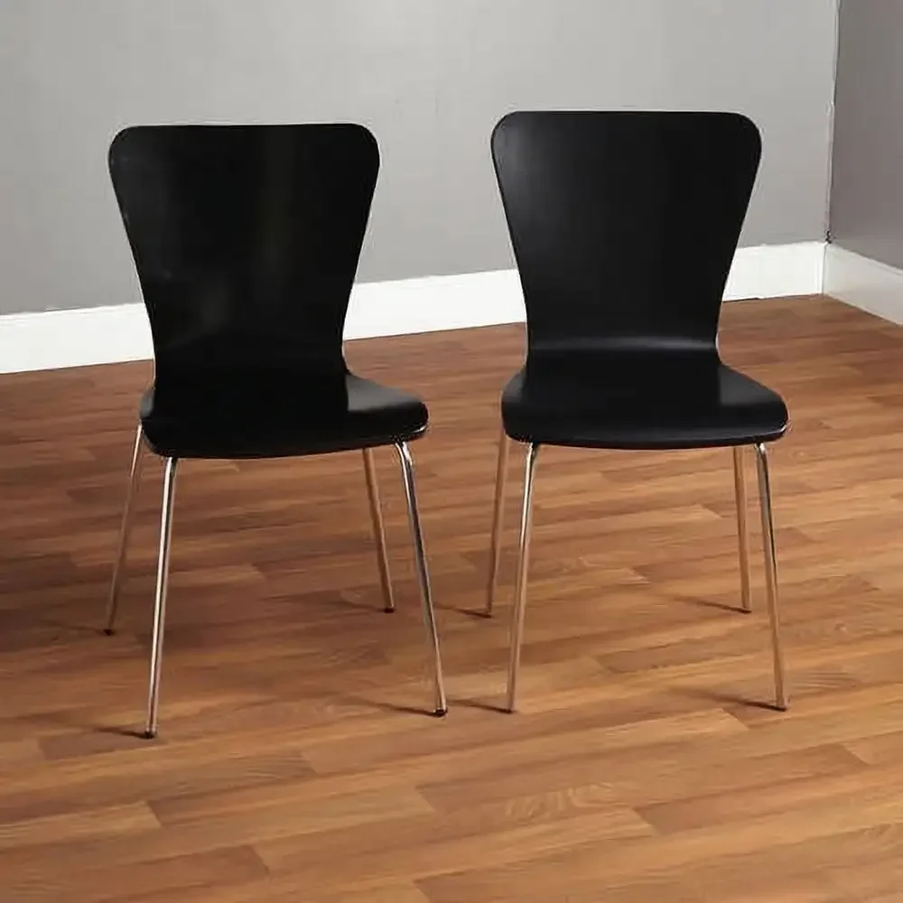 

Обеденные стулья из Bentwood, набор из 2 предметов, черного цвета