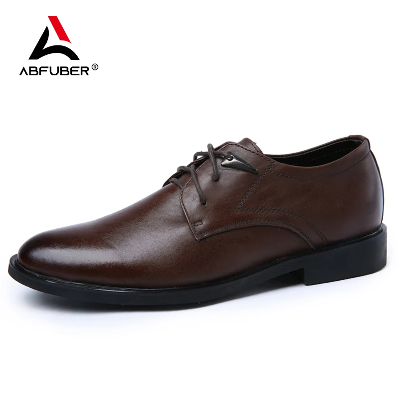 

Handmade Plus Size Genuine Leather Dress Shoes Fashion Pointed Toe Men Oxfords High Quality Leather Men Shoes Flats