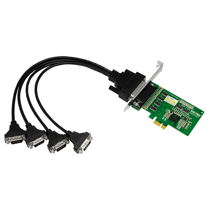 

UOTEK Industrial PCI-E to RS-232 Serial Card PCIE to RS232 4 Ports High Speed DR44 Converter Com DB9 Connector UT-784 Adapter