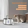 4L Stainless Dog Automatic Water Fountain Pet Water Fountain Multi-filter Cat Fountain Small and Medium Dog Water Feeder 6