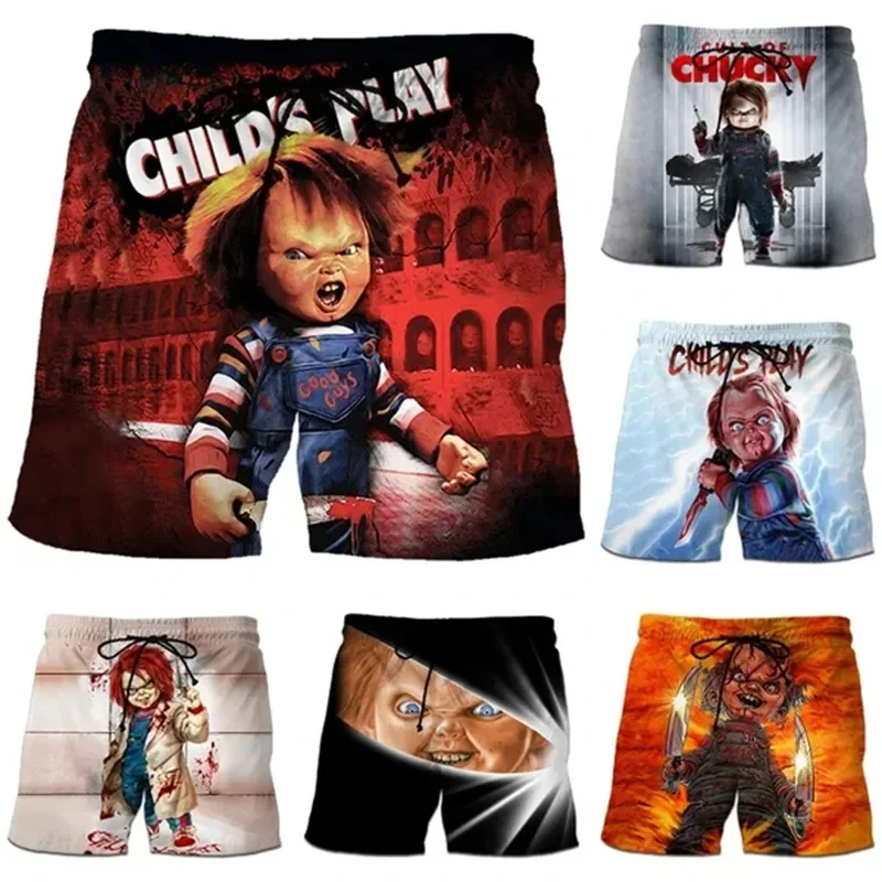 

Seed Of Chucky Beach Shorts Men 3D Print Horror Movie Board Short Pants Hawaii Surfing Swim Trunks Swimsuit Homme 2023 Ice Short