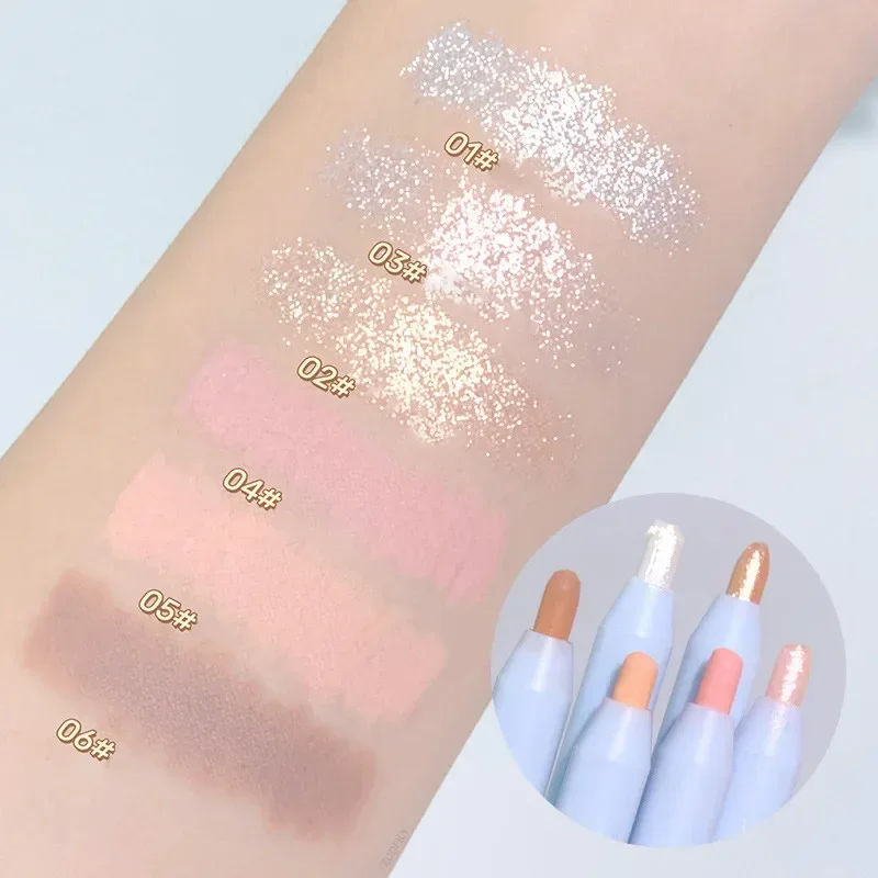 Starry Sky Pearlescent Eyeshadow Pen Shimmer Soft Touch Matte Lying Silkworm Eye Liner Long Lasting Glitter Eye Shadow Cosmetics
