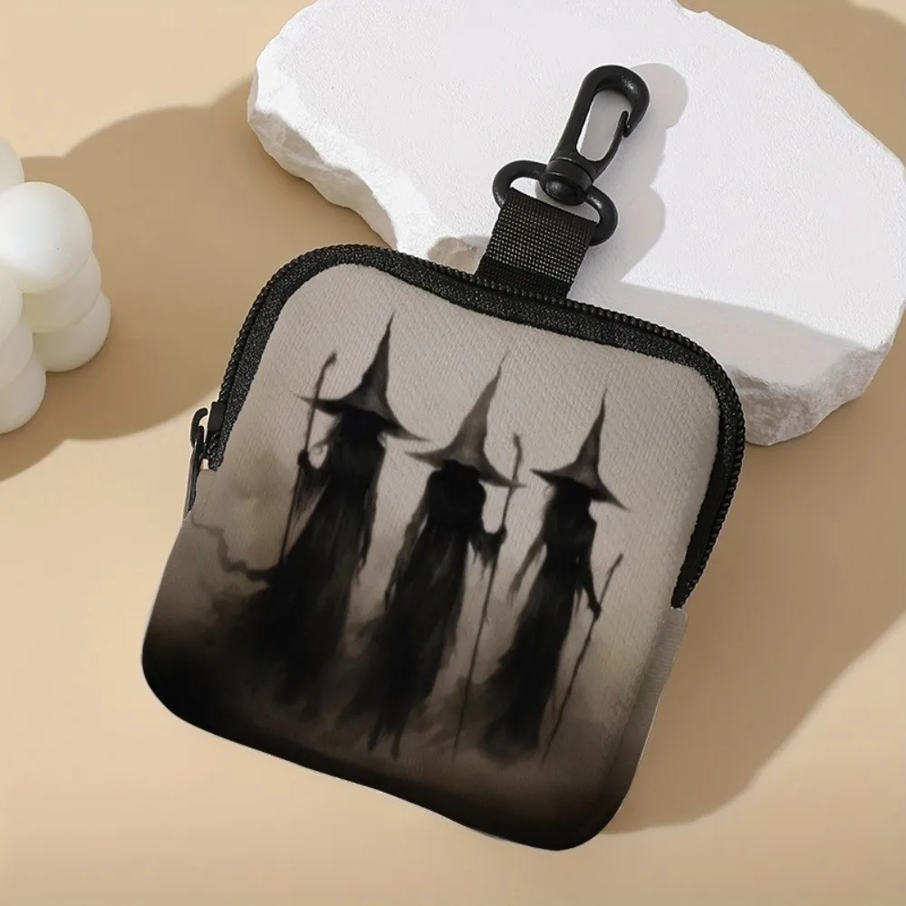 Durable Mini Coin Purse Cat Print Artificial Leather Earphone Bag Portable Waterproof Wallet Friends Gift