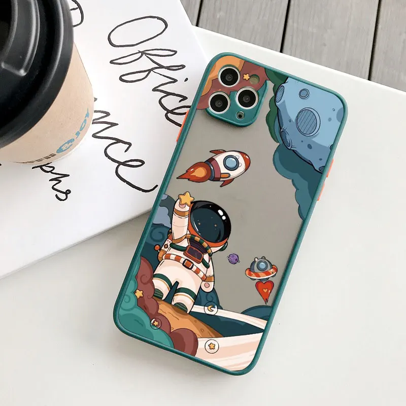 Cartoon-Astronauten- und Planeten-Handyhüllen für iPhone 17 16 11 12 14 13 Pro Max 15 Plus 16 Plus X XR XS Stoßfeste Schutzhülle – Detail 5