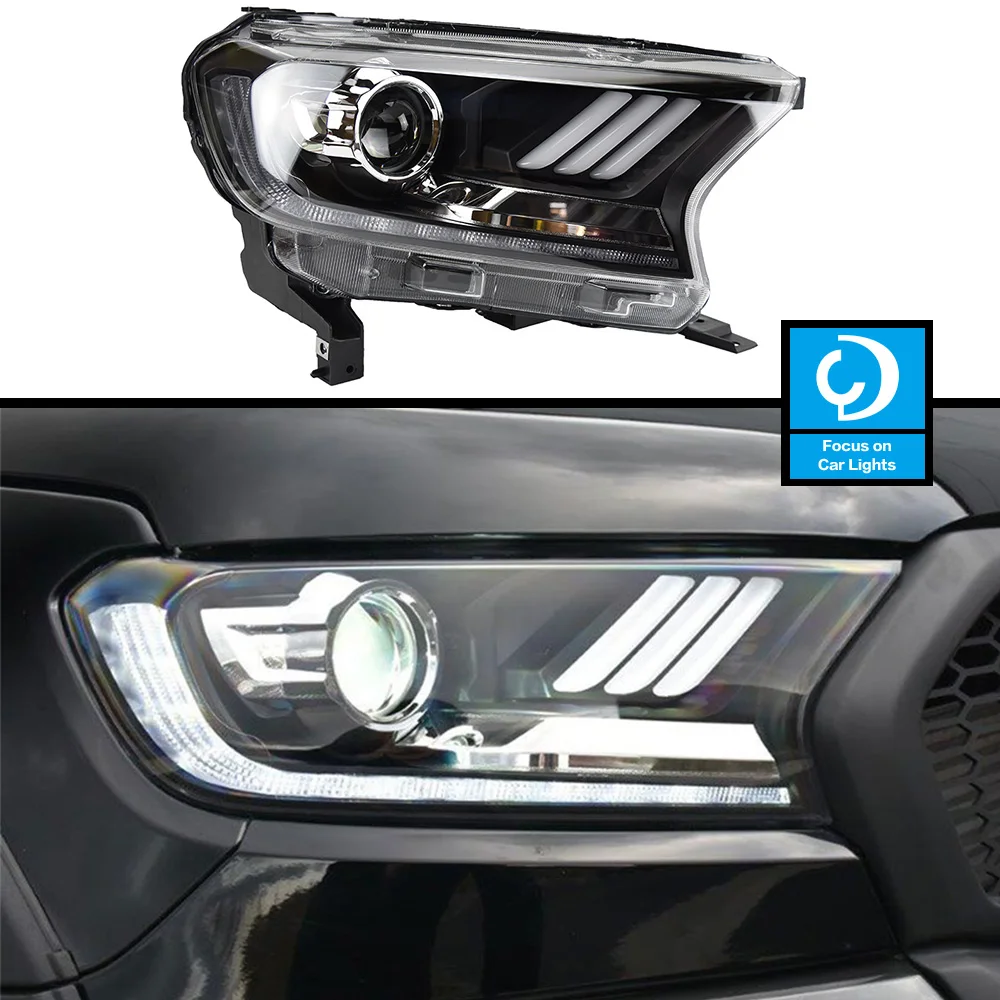 

Car Front Headlight For Ranger Everest Endeavour Mustang LED HeadLamp Styling Dynamic Turn Signal Lens Automotive Accessories