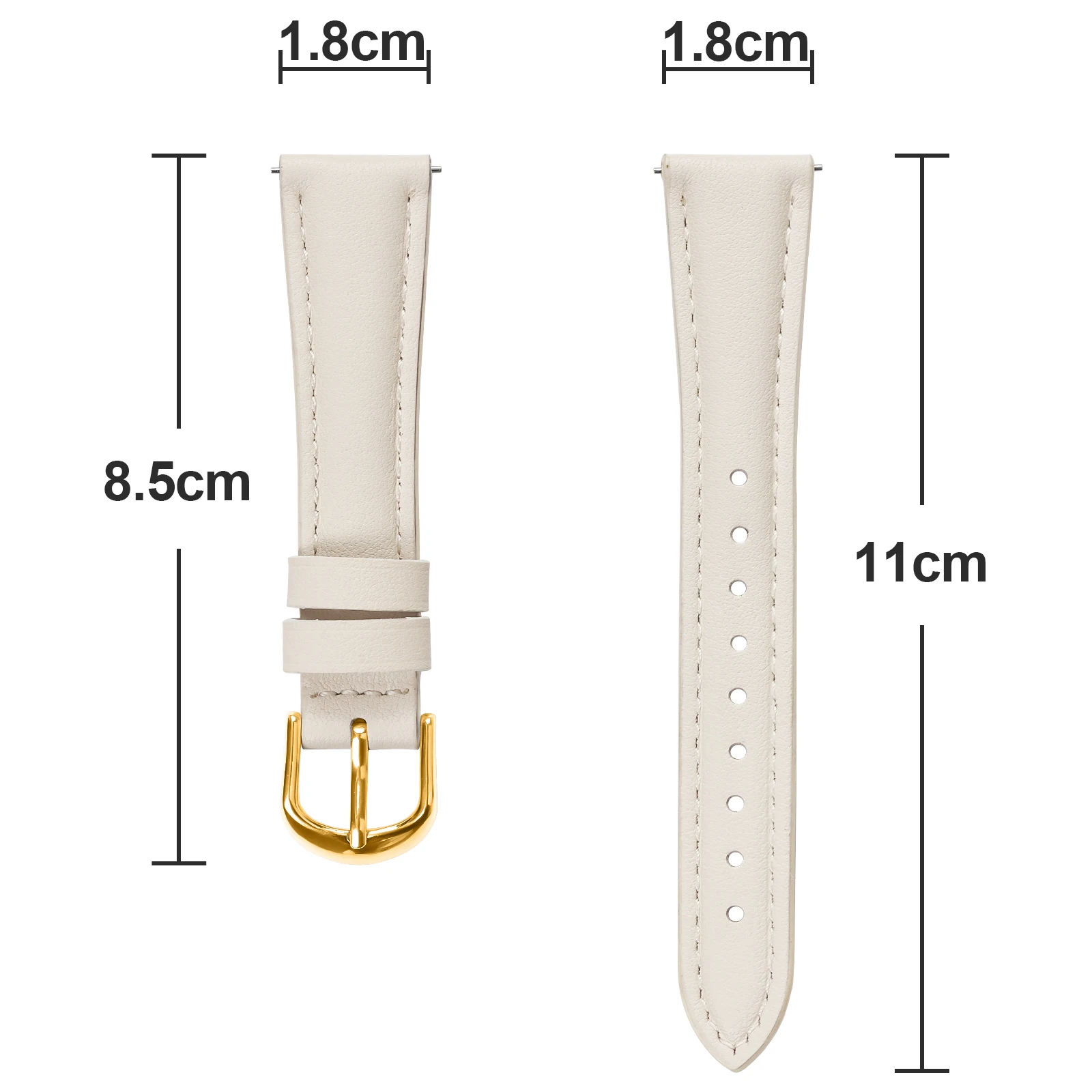Leather Sport Band Replacement: Slim Adjustable Wristband for Business and Casual Wear