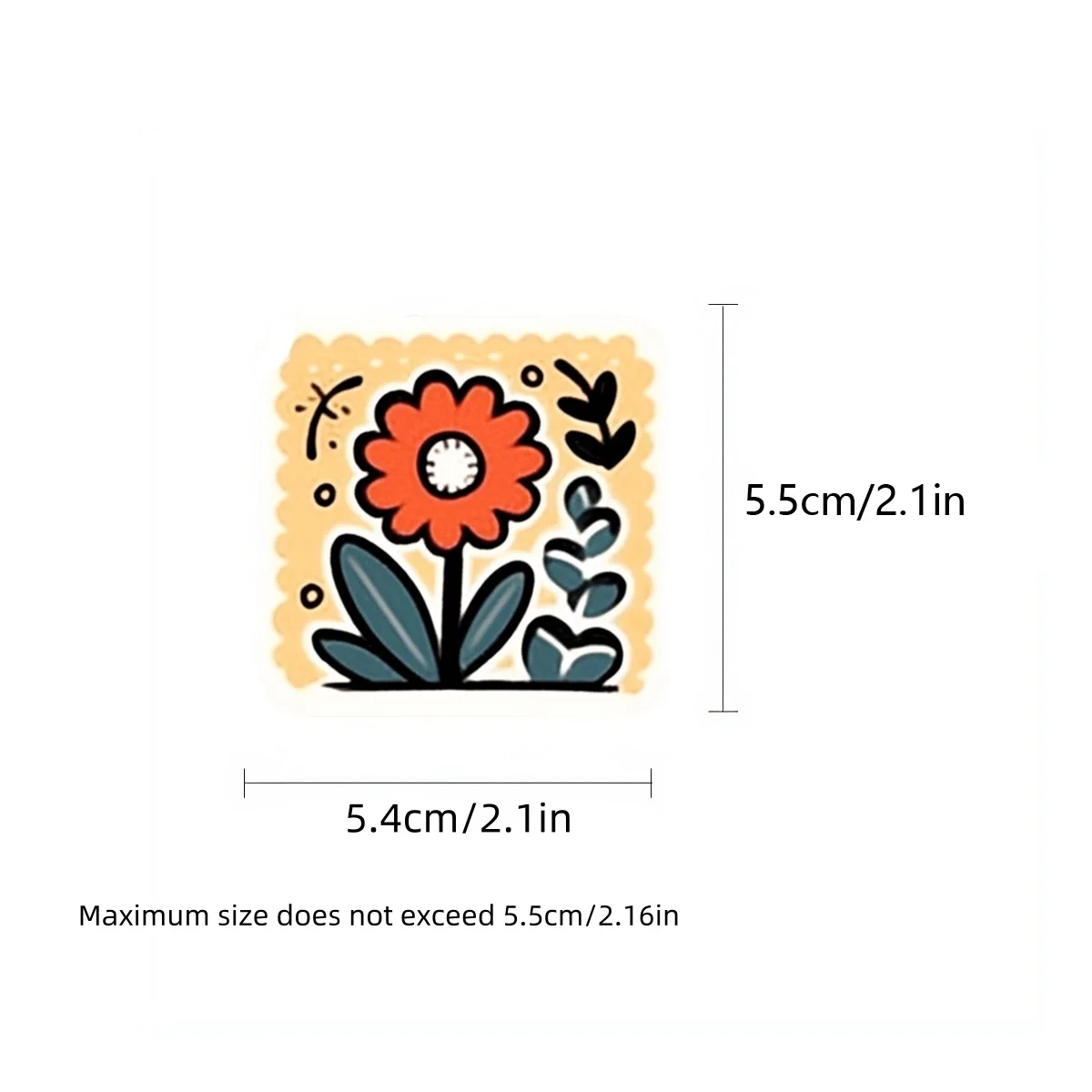 Decorative Stickers 50pcs Retro Stamp Stickers Cartoon Graffiti Style Waterproof