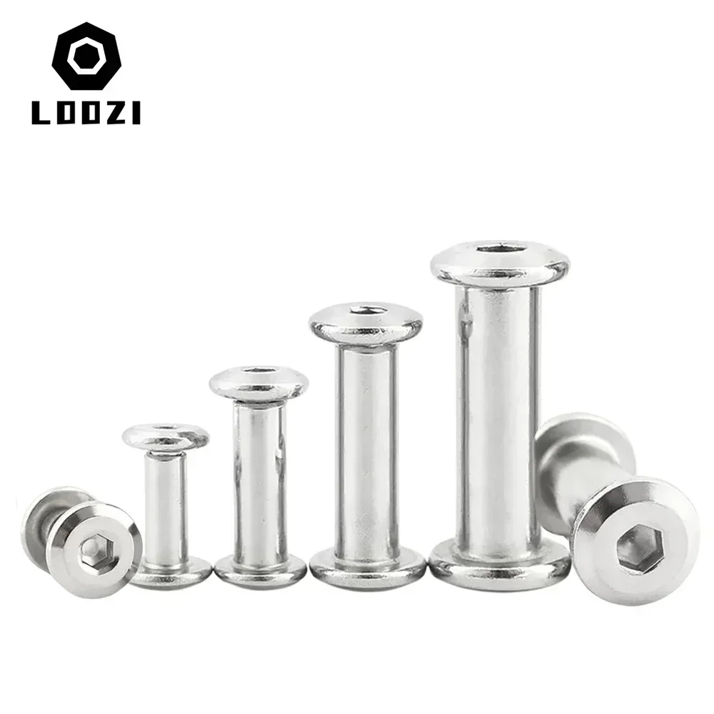 304 Stainless Steel Flat Hex Hexagon Socket Head Furniture Rivet Connector Insert Joint Sleeve Cap Nut M3 M4 M5 M6 M8 M10 hexagon socket nut