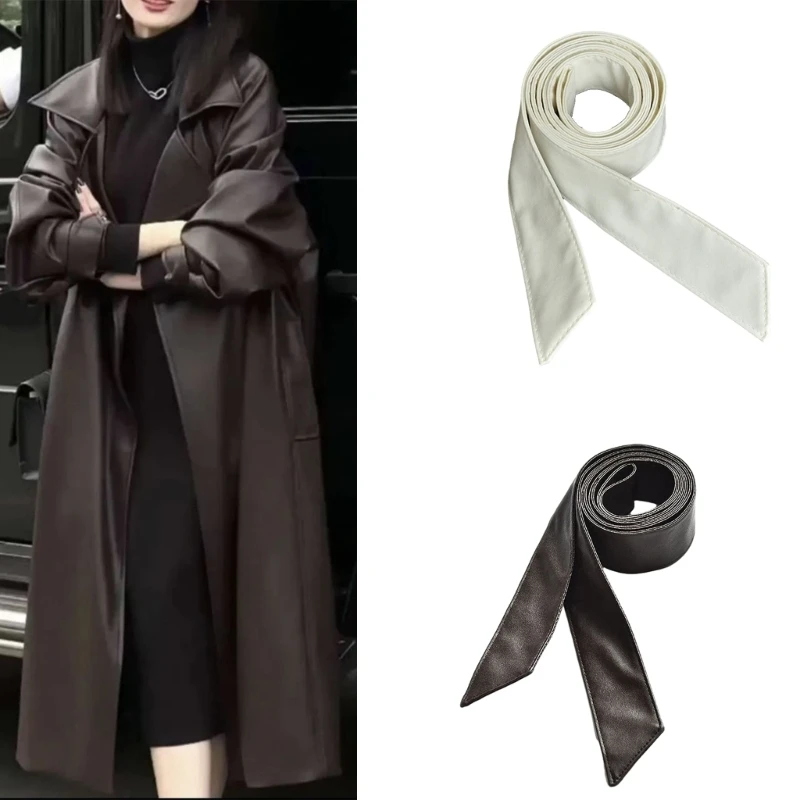 

Womens Cotton Puffer Ribbon Sash Belt Waistband for Down Coat Down PU Waist Tunics Girdle Waistband