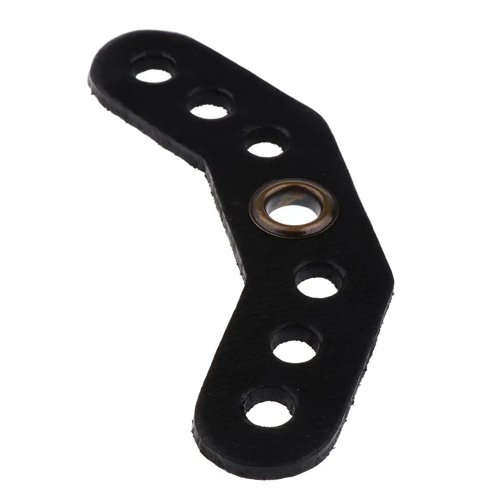 2-4pack Durable Archery Wrist Sling Leather Yoke Bracket Mount Rack Black