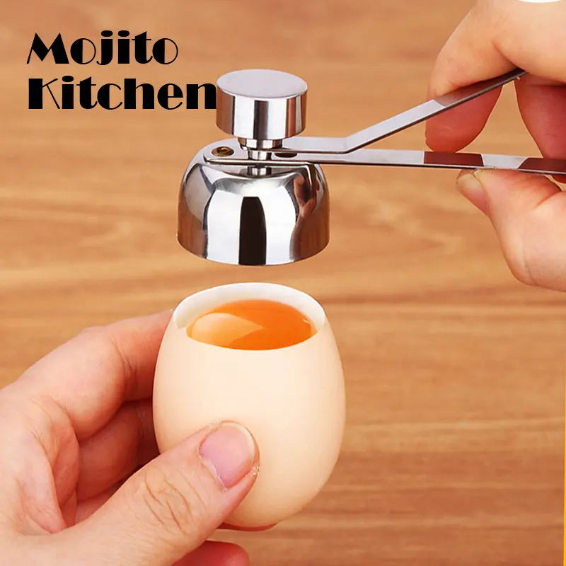 

New Practical Metal Egg Scissors Egg Topper Cutter Shell Opener Stainless Steel Boiled Raw Egg Open Creative Kitchen Tools Set