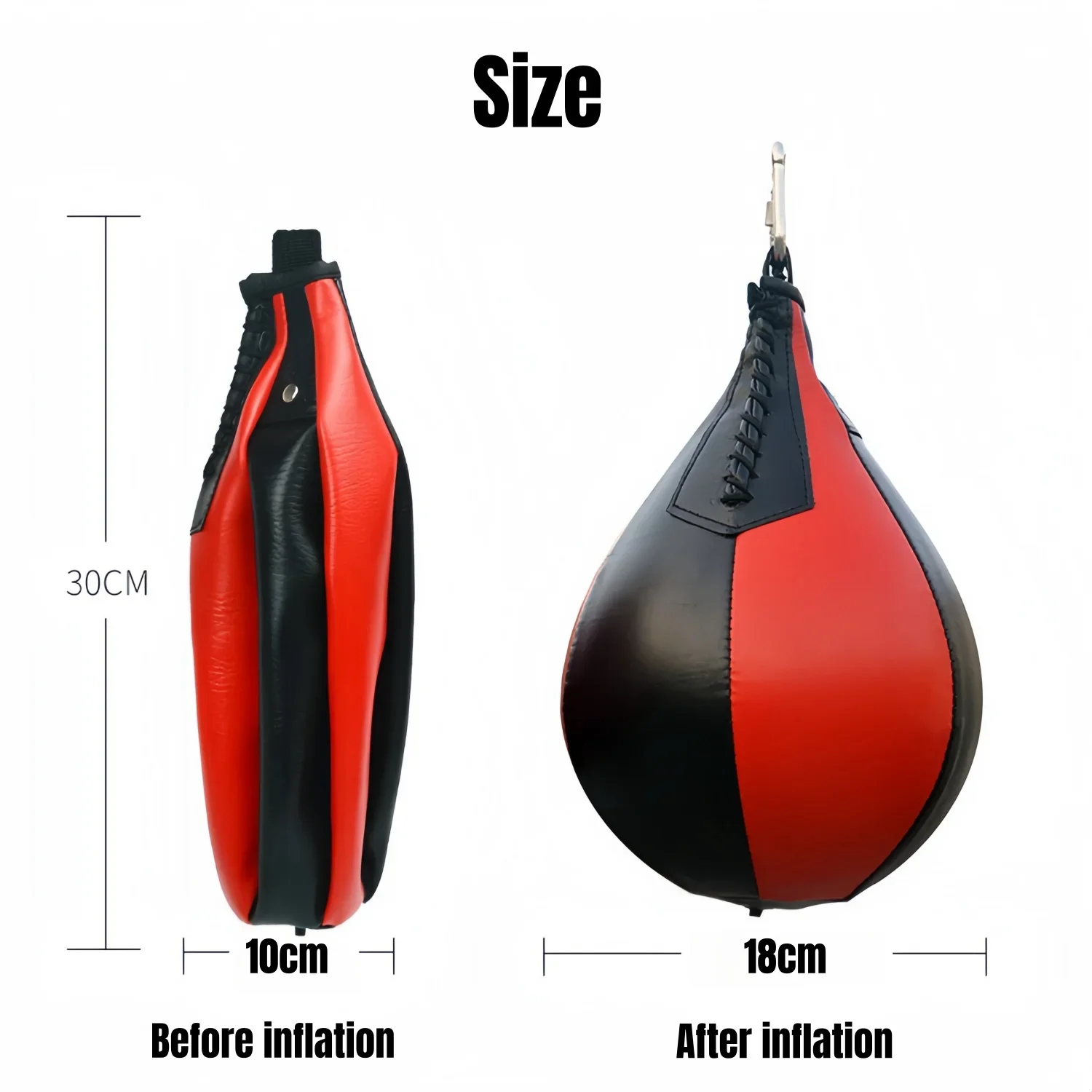 Boxing Speed Ball Pear Shape PU Speed Bag Boxing Punching Bag Swivel Speedball Exercise Fitness Training Ball