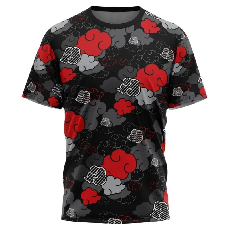 Aloha Akatsuki Naruto T-shirt 2024 New Fashion Summer Men's T-shirt Japanese Anime Role Playing Men's Clothing Top