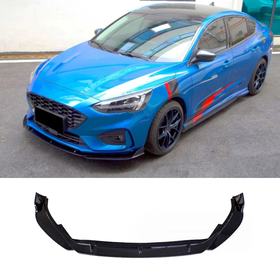 Labbro Anteriore Per Ford Focus St Line Mk4 2019 2020 2021 2022 Paraurti Anteriore Lip Spoiler Splitter Body Kit Grembiuli Cover Guard Trim