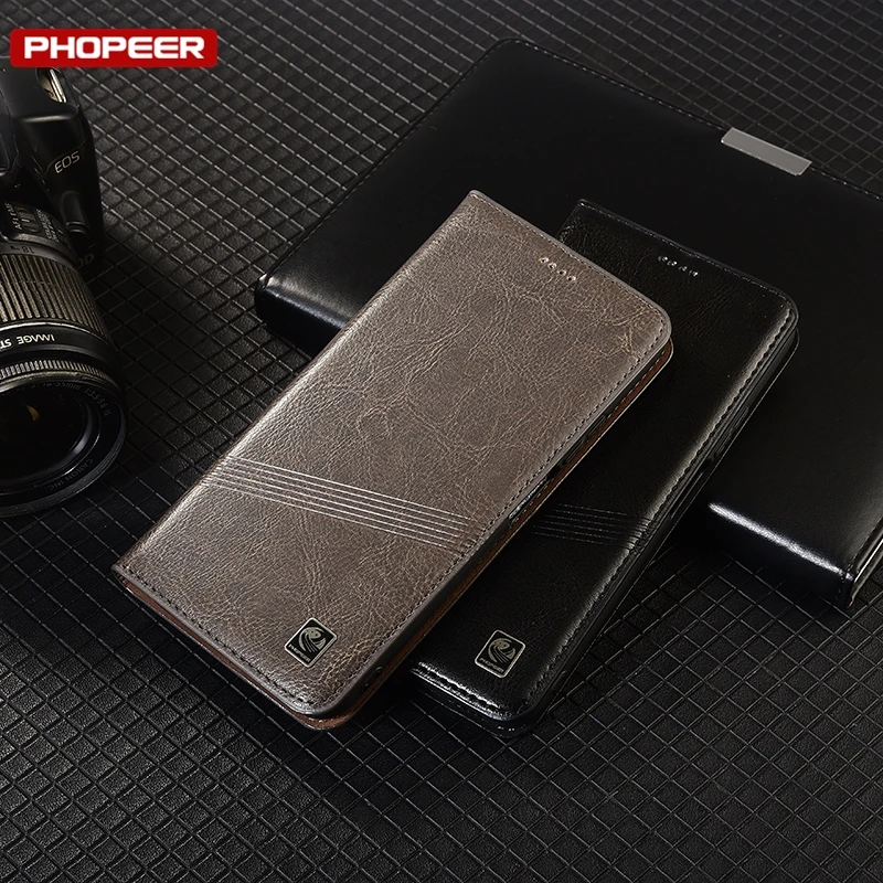 Premium Genuine Leather Flip Wallet Case - Ultra Slim Design