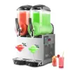 Commercial Stainless Steel Slushie Machine 30L x 2 Tanks Frozen Drink Maker Low Noise Operation Easy Clean Consistent Texture 1