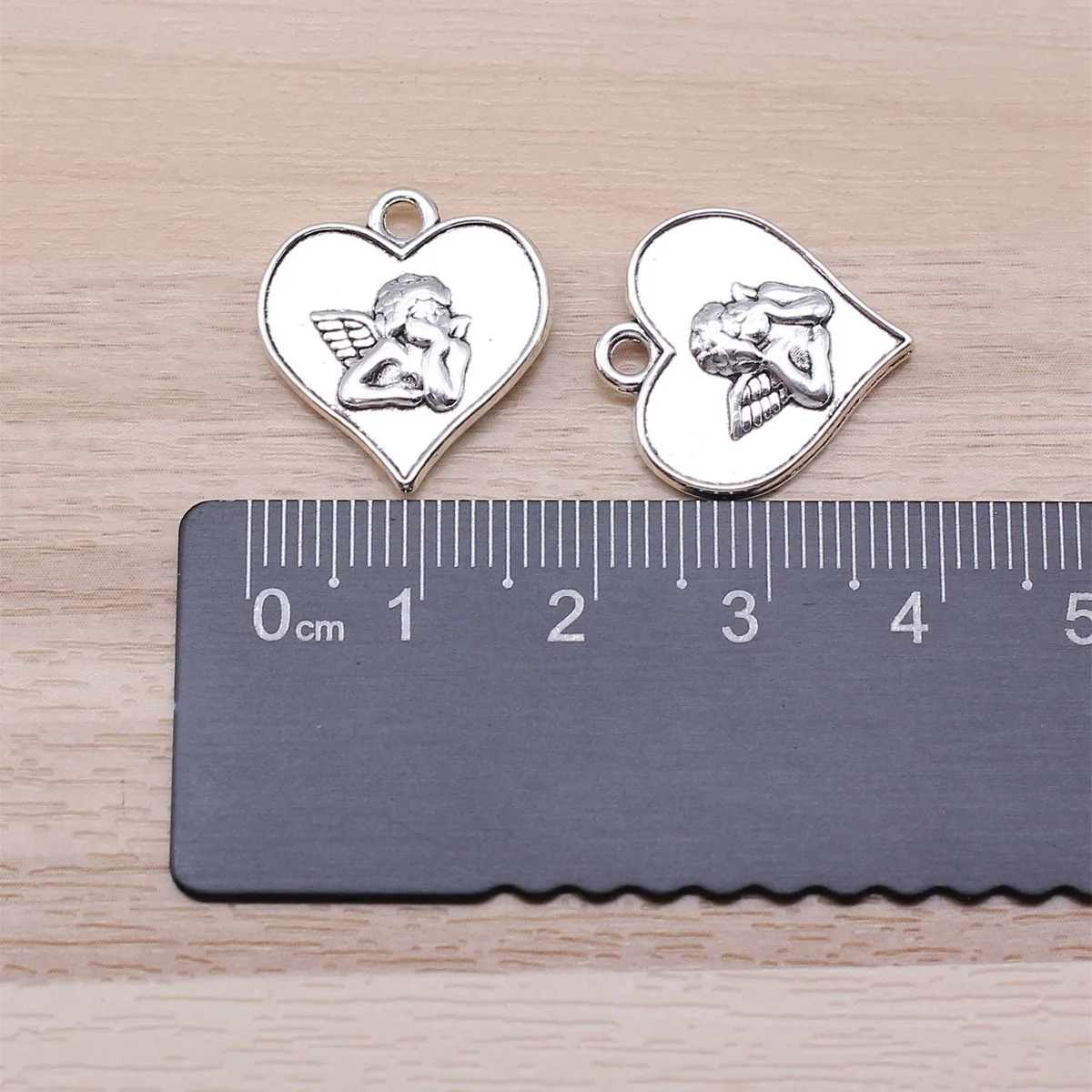 IFOCUS 큐피드 러브 엔젤 참, DIY 쥬얼리 제작, 아연 합금, 19x1 7mm, 0.75x0.67 인치, 10 개/로트