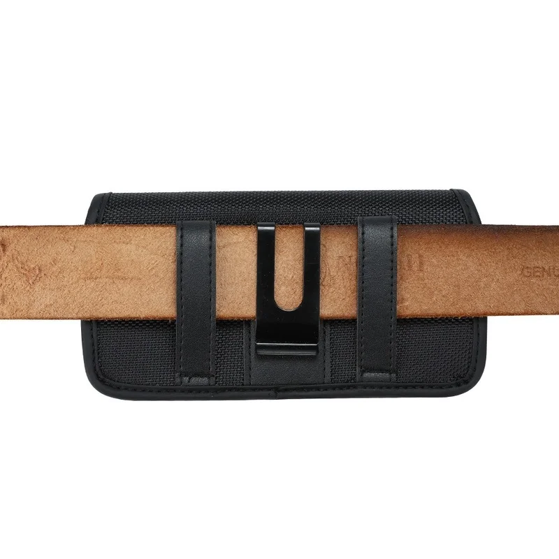 Borsa A Tracolla E Da Cintura In Pelle Nera Per Uomo – Porta Cellulare E Oggetti Per Escursionismo E Campeggio - 3