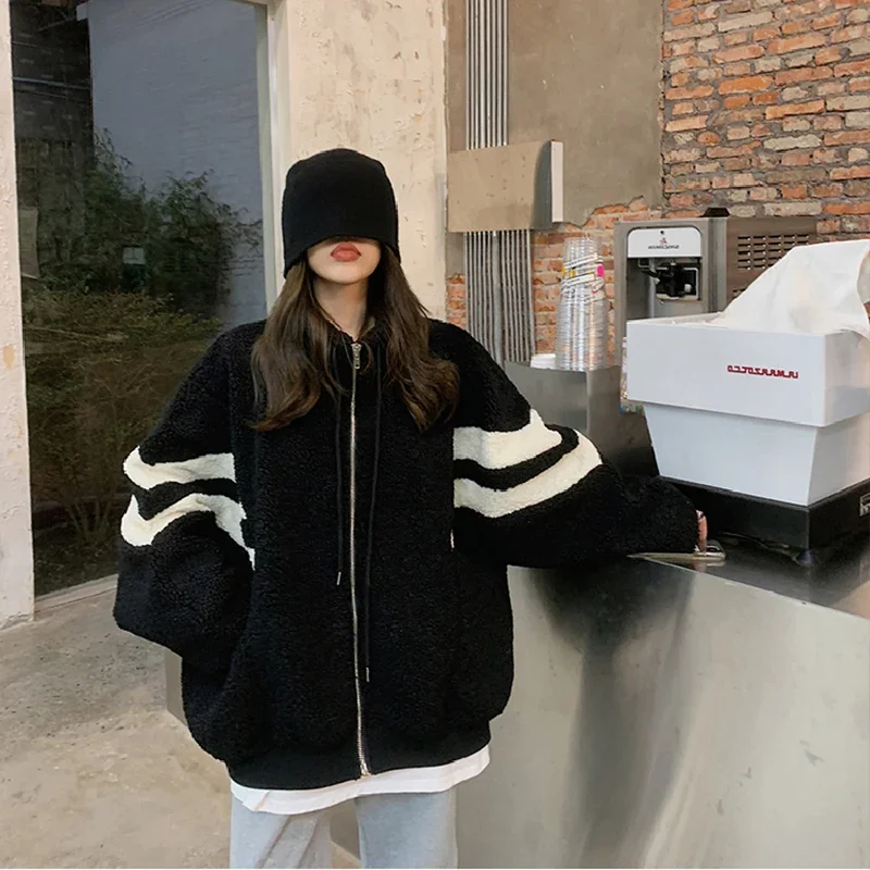 Cashmere Imitation Winter Thicken Warm Velvet Maternity Hoodies Chic Ins Loose Sweatshirt Clothes Pregnant Women Pregnancy Coats