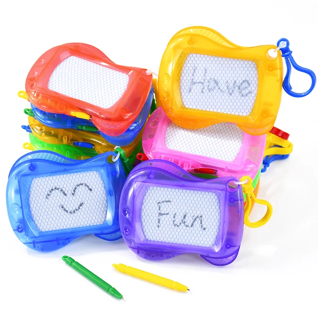 6/12PCS Magnetic Drawing Board Erasable Writing Pad Mini Keychain Kids Birthday Party Favors for guest Pinata Goodie Bag Filler 1