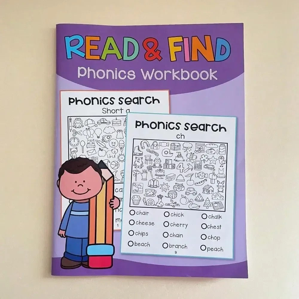 Phonics Lesen und Finden von Spiel, Arbeitsbuch, Vorschule, Kindergarten, Englisch, Lernen, Lehrer, Lehrmittel, Lernen, Montessori zu lesen – Detail 6
