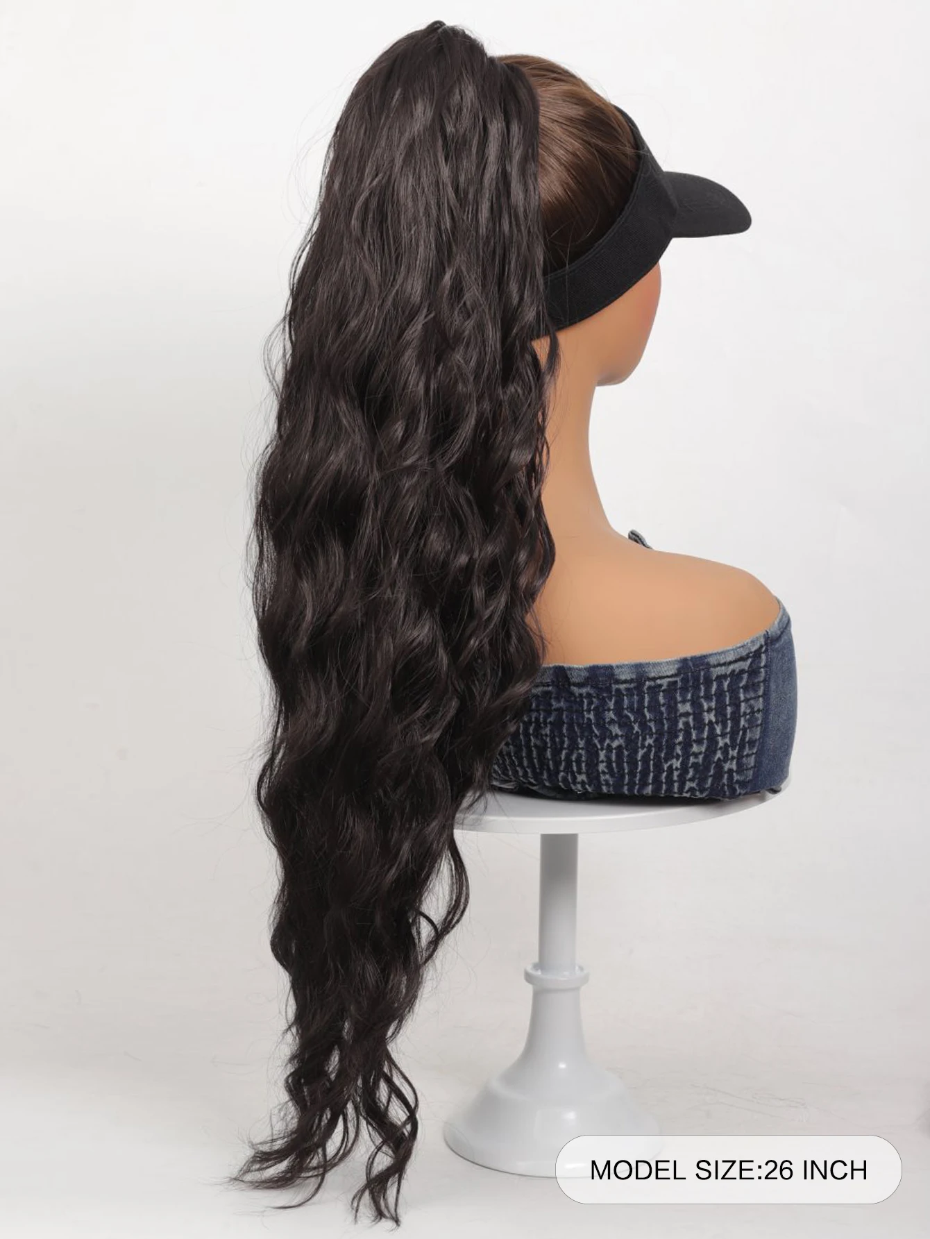 Curly Wavy Synthetic Ponytail Extension Clip On Hair Piece