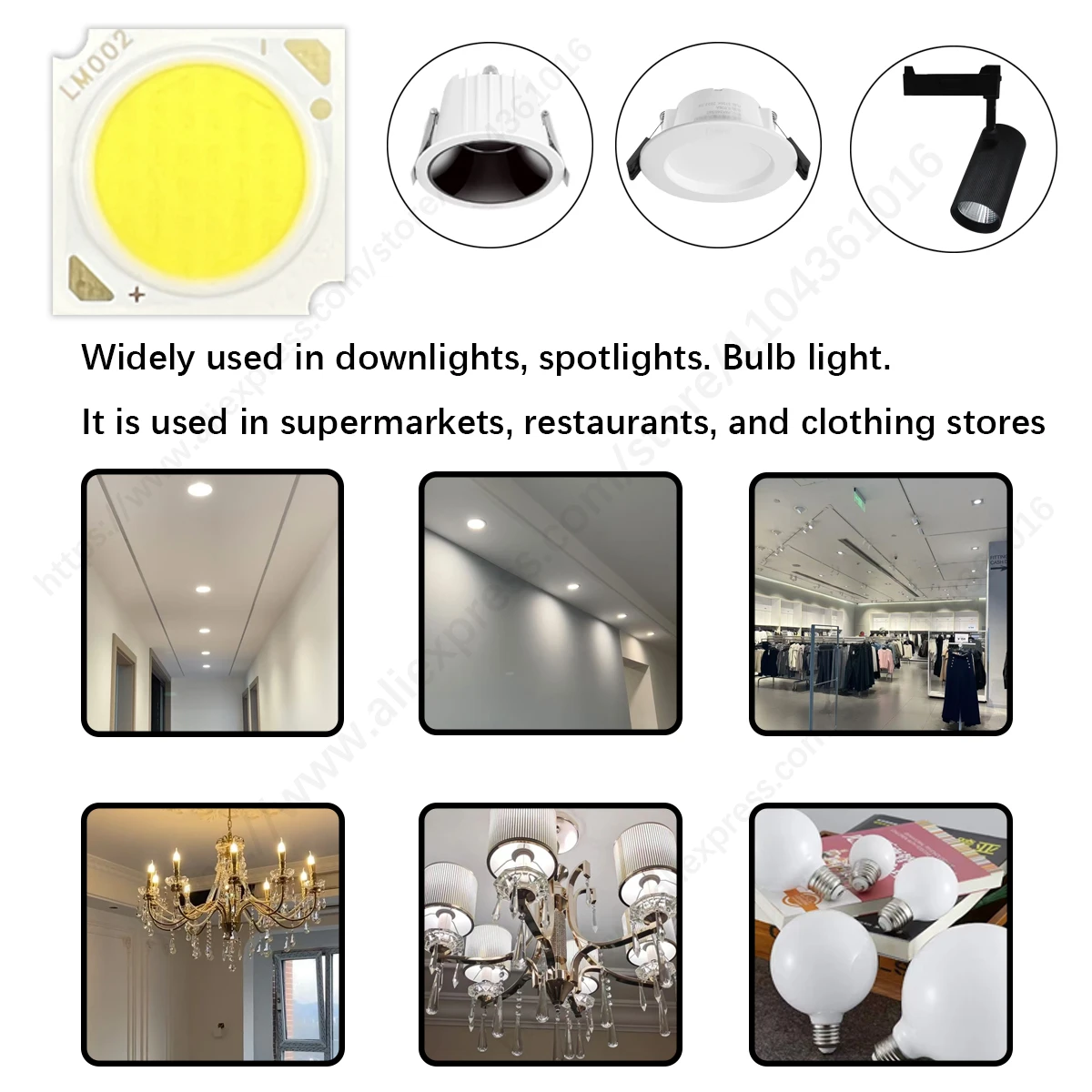 LED COB 전구 14mm 11mm 3W 5W 7W 10W 12W 15W 18W LED 소스 칩 조명 램프 스포트라이트 다운라이트 램프