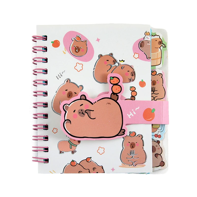 Cute Capybara Coil Book A7 Loose-Leaf Notebook Notepad Learn Stationery Planner Diary Weekly Planner School Supplies Gifts 6