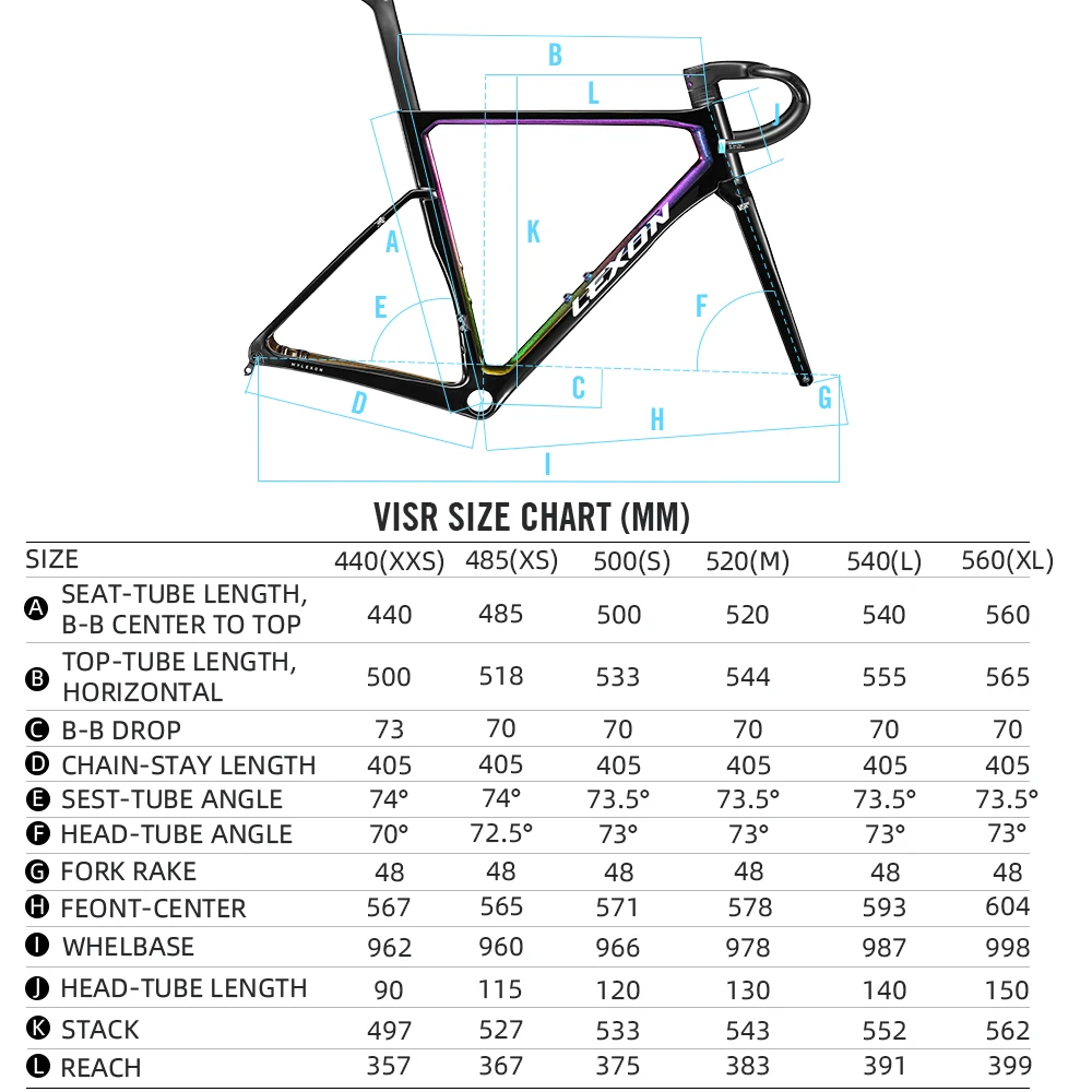Lexon VISR 2023 カーボンロードバイクフレームセット Lexon VISR 2023