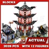 2028pcs Shinobi Temple of Airjitzu Village Blacksmith Workshop Smugglers Market 10427 Building Block Sets Compatible
